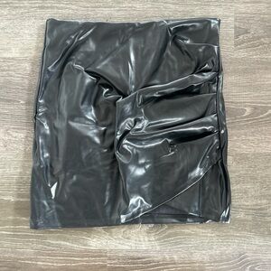 Black Faux Leather Skirt